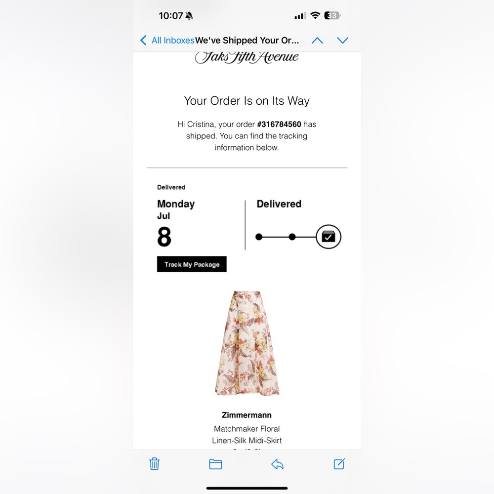 Zimmermann
Matchmaker Floral LinenSilk MidiSkirt - Picture 7 of 7